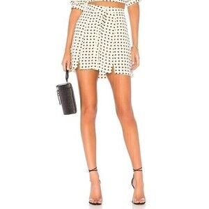 For‎ Love & Lemons Sweetheart Mini Skirt in Creme